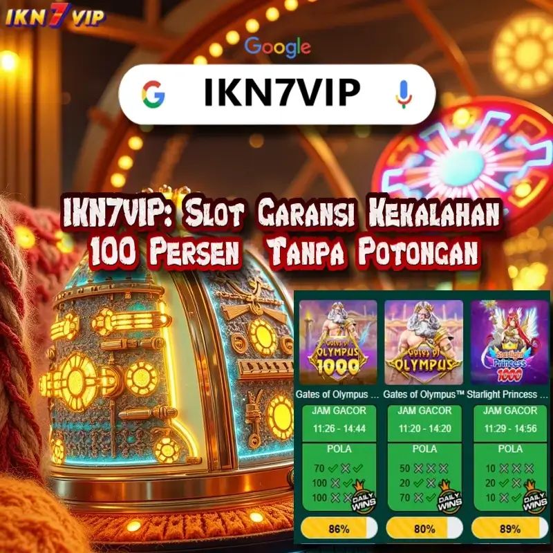 IKN7VIP: Slot Garansi Kekalahan 100 Persen  Tanpa Potongan